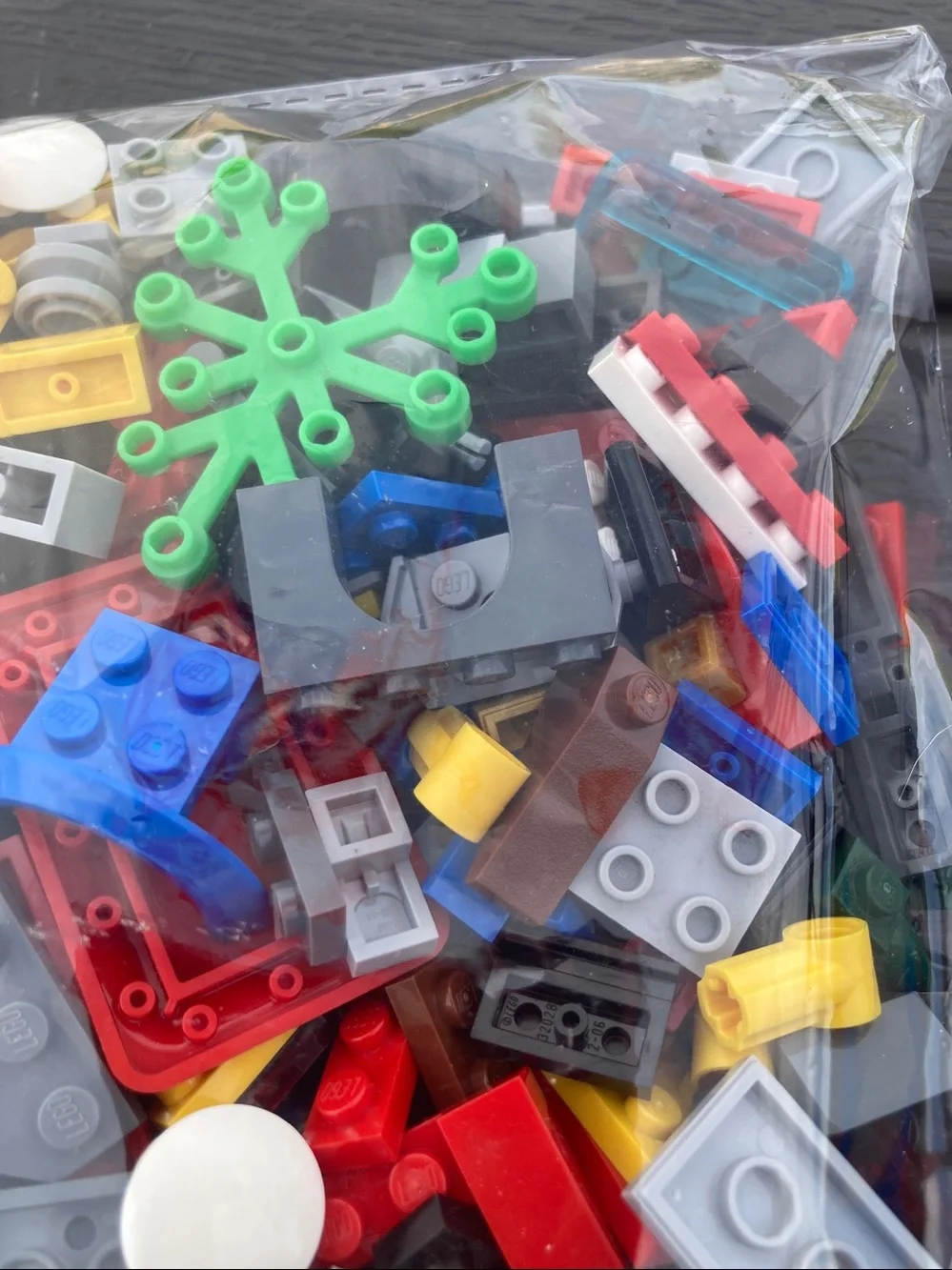 Lego pieces Various colors sizes quart size bag